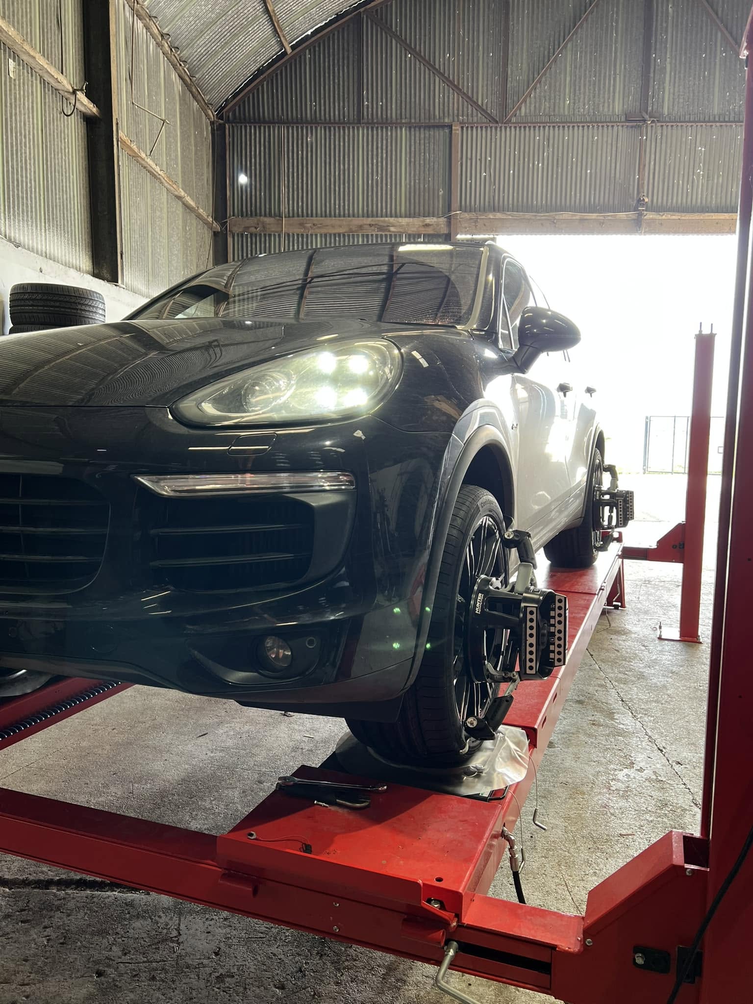 Porsche getting its wheels aligned